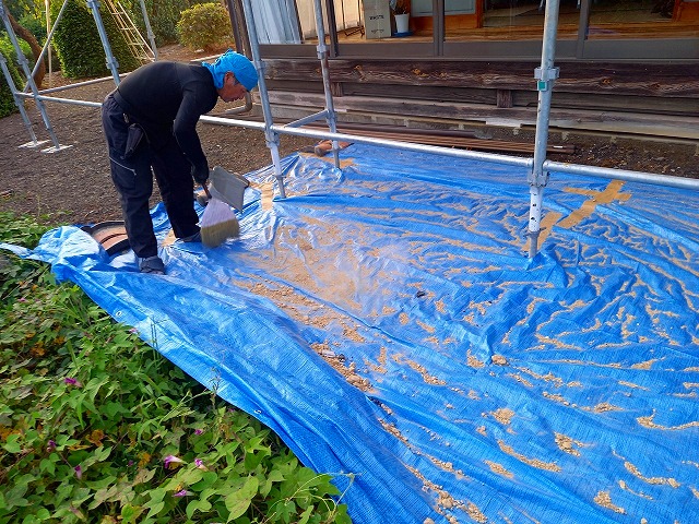 清掃をして工事は完了です